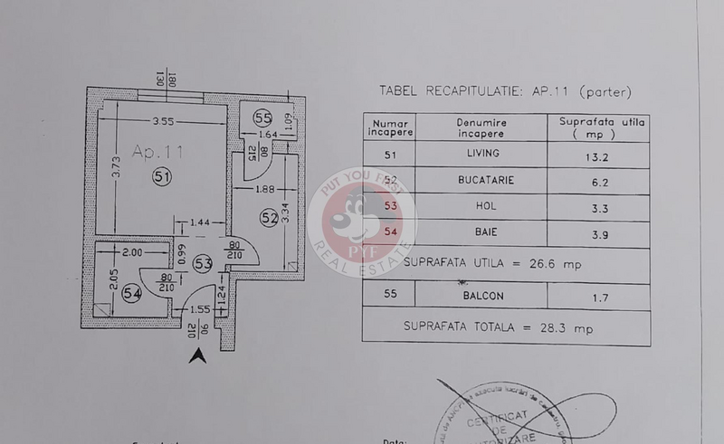 Chiajna | Garsoniera | 30mp | Semidec | B11856